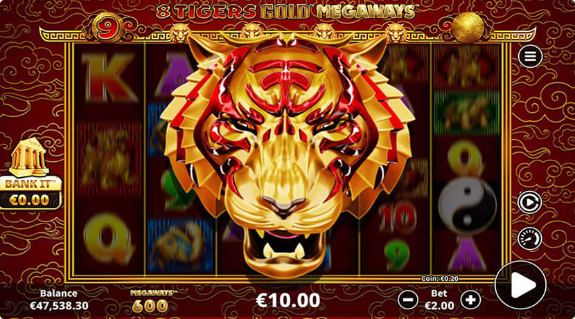 8 Tigers Gold Megaways gameplay
