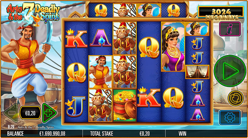 Arto and the 7 Deadly Spins Megaways gameplay