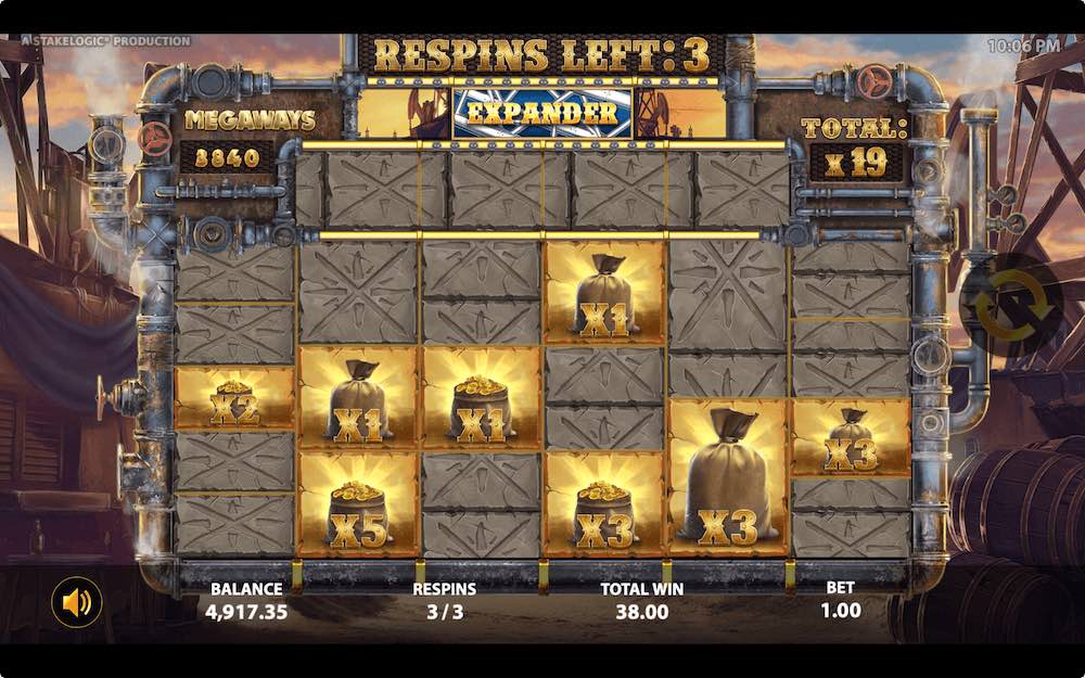 Land 4 or more gold rush scatter symbols to trigger the gold rush bonus on Black Gold 2 Megaways Land 4 or more gold rush scatter symbols to trigger the gold rush bonus on Black Gold 2 Megaways