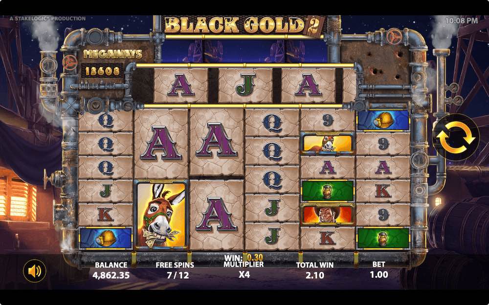 4 or more scatter spins symbols landing in view will trigger the free spin feature on Black Gold 2 Megaways 4 or more scatter spins symbols landing in view will trigger the free spin feature on Black Gold 2 Megaways