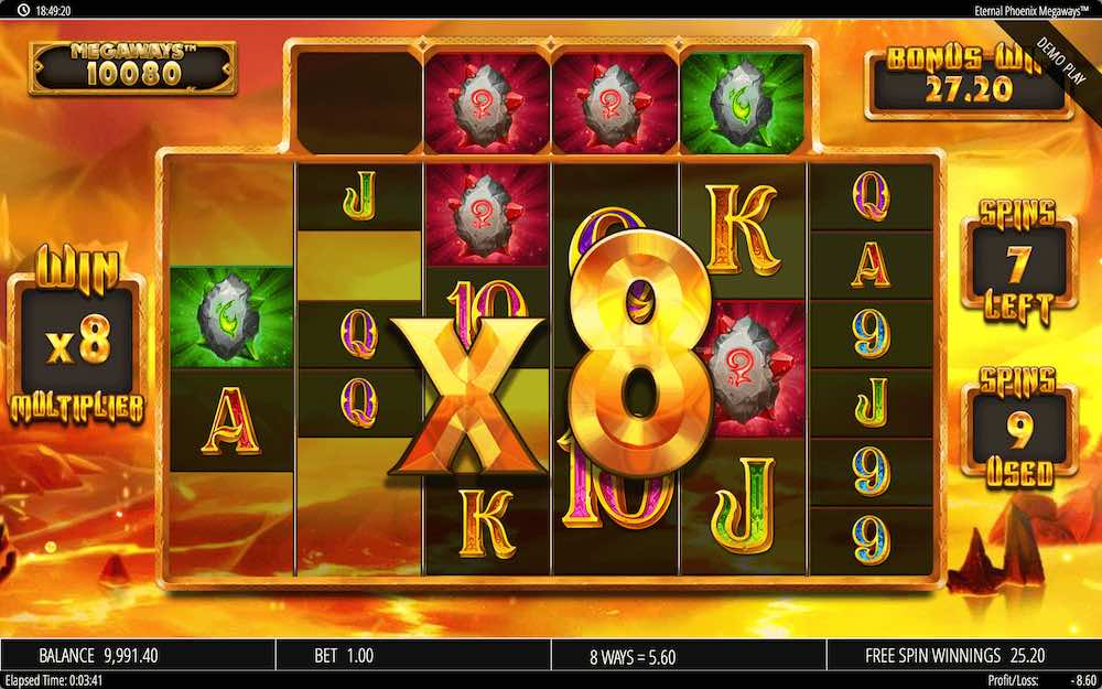 Trigger the free spin feature on Eternal Phoenix Megaways and play with an unlimited win multiplier Trigger the free spin feature on Eternal Phoenix Megaways and play with an unlimited win multiplier