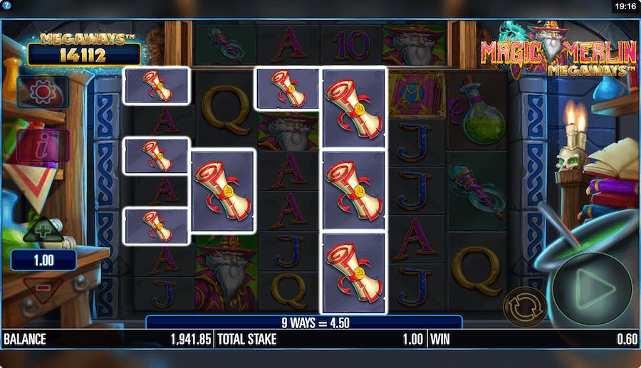 Connect matching symbols on adjacent symbols from left to right on a Megaways™ slot to win