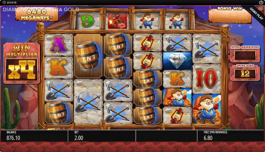 Mystery Symbols can land on a Megaways™ slot in both the base game and free spin feature