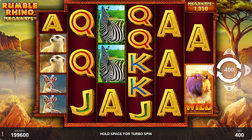 Rumble Rhino Megaways gameplay