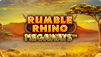 Rumble Rhino Megaways slot logo