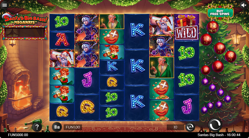 Santa's Big Bash Megaways gameplay